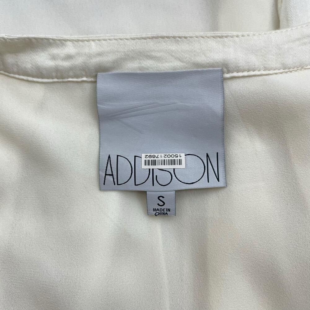 addison Revolve Cascade Hem Button Front Drapey Blouse Ivory Size S - Picture 10 of 10